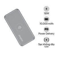 Pin sạc dự phòng không dây Energizer 10.000 mAh 18W