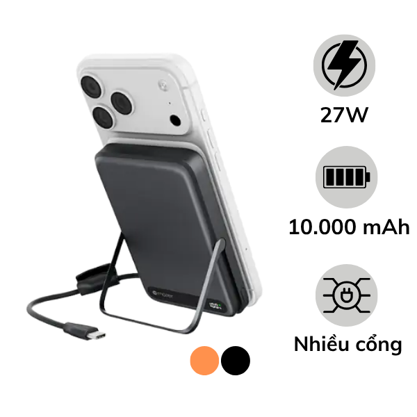 Pin sạc dự phòng Mazer 10.000 mAh PD27W Qi2 MagLink19