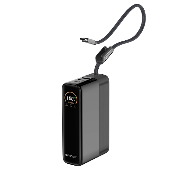 Pin sạc dự phòng Mazer 20.000 mAh 130W PowerCharge tích hợp cáp sạc