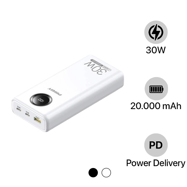 Pin sạc dự phòng Pisen 20.000 mAh 30W Quick Power Cube