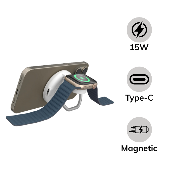Đế sạc không dây HyperJuice Qi2 2 in 1 Magnetic Charging Stand