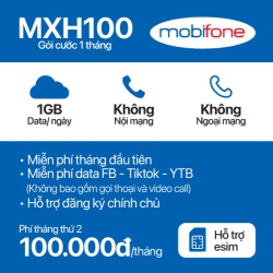 Sim 4G Mobifone MXH100