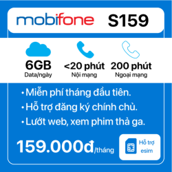 S159 - Sim 4G Mobifone S159 6GB/ngày có nghe gọi - 1 tháng