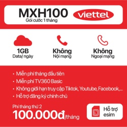 Sim 4G Viettel MXH100