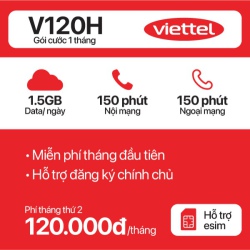 Sim 4G Viettel V120H