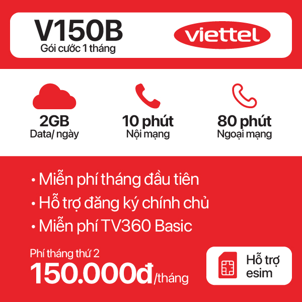 Sim 4G Viettel V150B