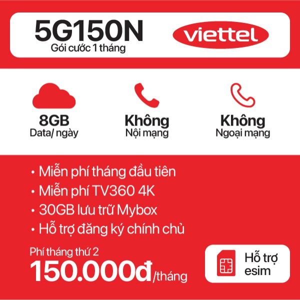 Sim 5G Viettel 5G150N