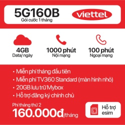 Sim 5G Viettel 5G160B