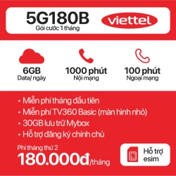 Sim 5G Viettel 5G180B
