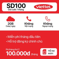 Sim 4G Viettel SD100