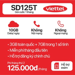 Sim 5G Viettel SD125T