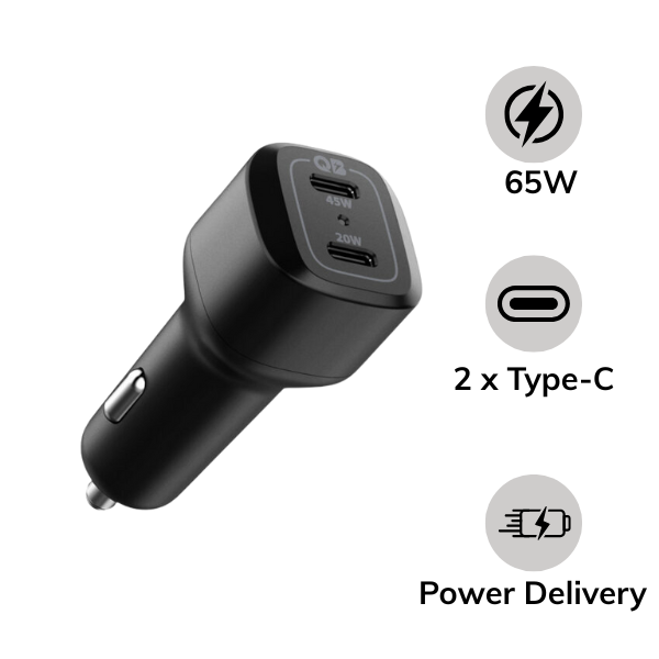 Tẩu sạc Oto 2 cổng Spigen 65W Charger 2C Type-C PD Arcstatiton