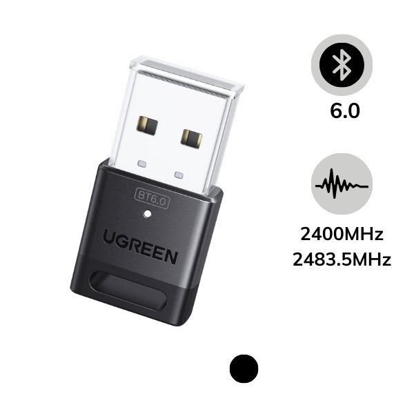 Đầu chuyển đổi Ugreen USB Bluetooth 6.0 Dongle EDR & BLE cho PC 75073 CM748