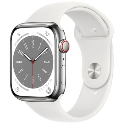 TWQJFJHGWM - [Kèo Thơm] Apple Watch S8 LTE 41mm Silver Viền Thép Dây Cao Su - Chính hãng VN/A