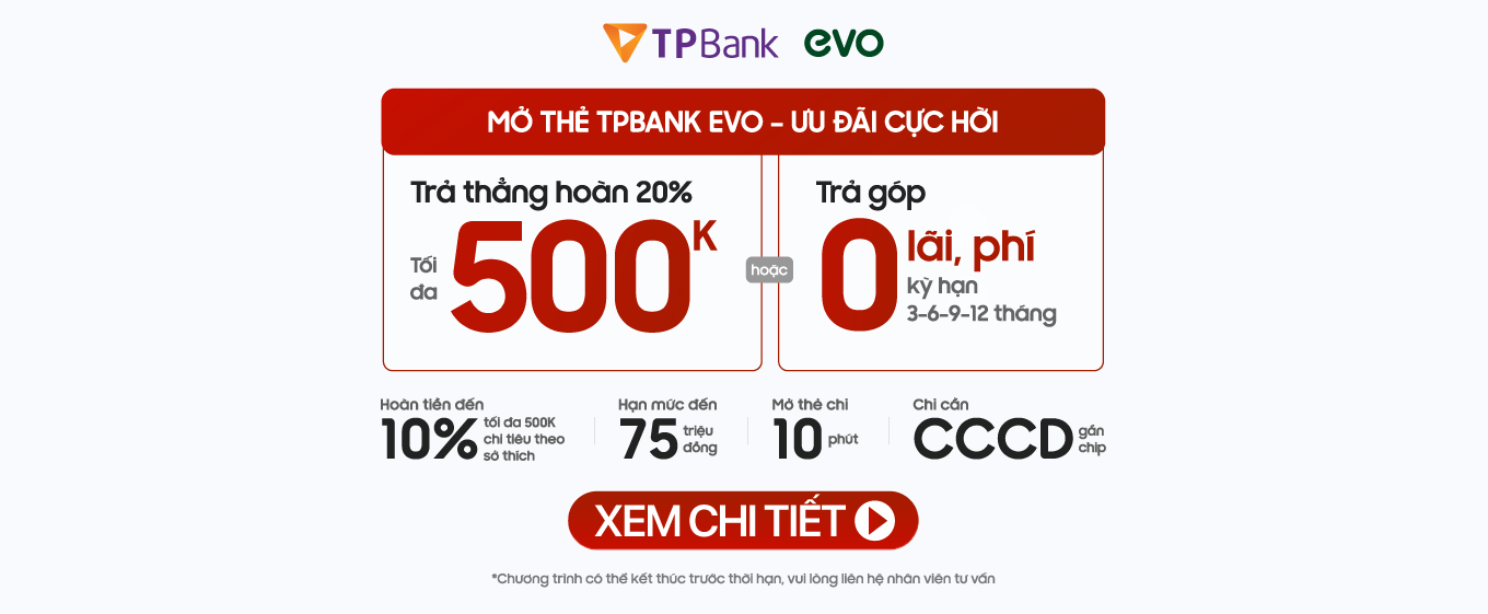 Mở thẻ TPBank EVO