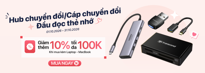 Chương trình ưu đãi giảm giá hub chuyển đổi 10% khi mua kèm máy