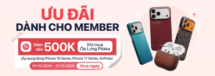 Chương trình ưu đãi member ốp lưng pitaka giảm đến 300K