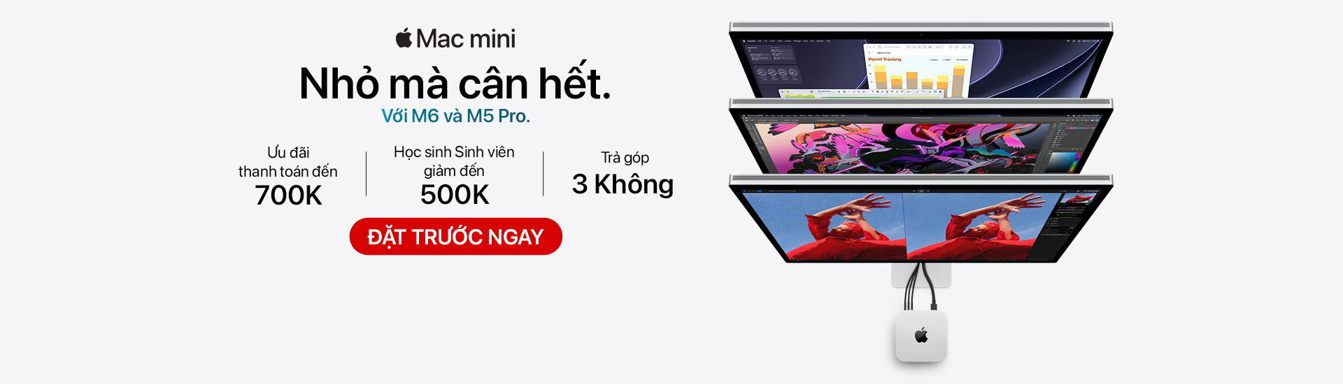 Chương trình đặt hàng Mac Mini tại Minh Tuấn Mobile, ưu đãi lên đến 700K.
