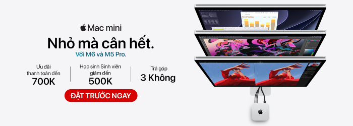 Chương trình đặt hàng Mac Mini ưu đãi lên đến 700K tại Minh Tuấn Mobile