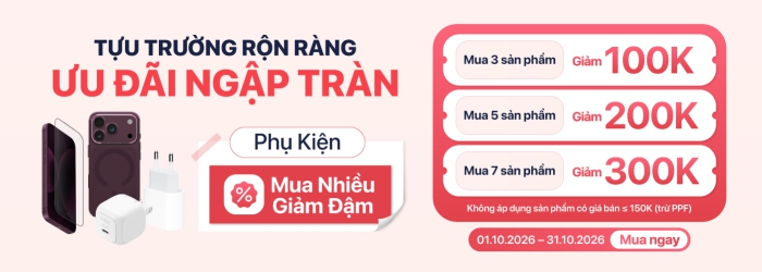 Chương trình tháng 10 giảm giá mua nhiều giảm đậm với các sản phẩm tại Minh Tuấn Mobile