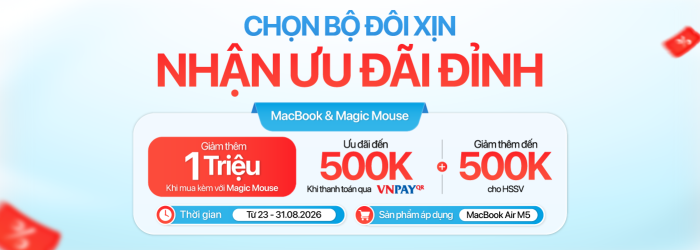Combo Vàng MacBook Magic Mouse Chỉ 990K | Ưu Đãi Thanh Toán Hấp Dẫn