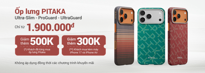 Giảm đến 500K khi mua ốp lưng Pitaka tại Minh Tuấn Mobile