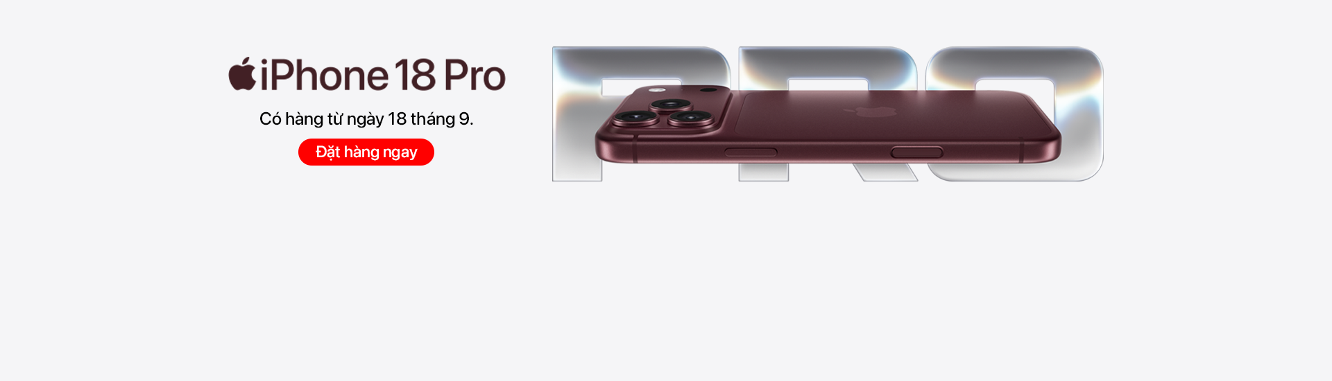 Điện thoại iPhone 18 Pro Chính Hãng, Đặt Hàng Ngay