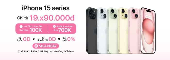 iPhone 15 Series ưu đãi thanh toán lên đến 700.000đ, giá tốt tại Minh Tuấn Mobile