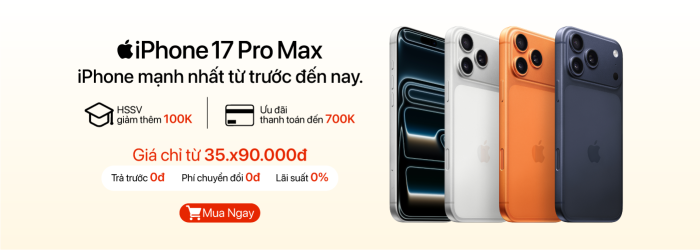 iPhone 17 Pro Max ưu đãi thanh toán lên đến 700.000đ, giá tốt tại Minh Tuấn Mobile