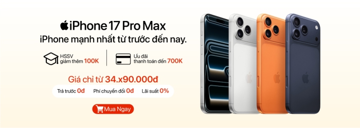iPhone 17 Pro Max ưu đãi thanh toán lên đến 700.000đ, giá tốt tại Minh Tuấn Mobile