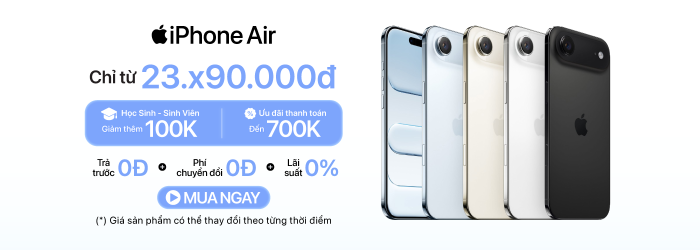 iPhone Air ưu đãi thanh toán lên đến 700.000đ, giá tốt tại Minh Tuấn Mobile