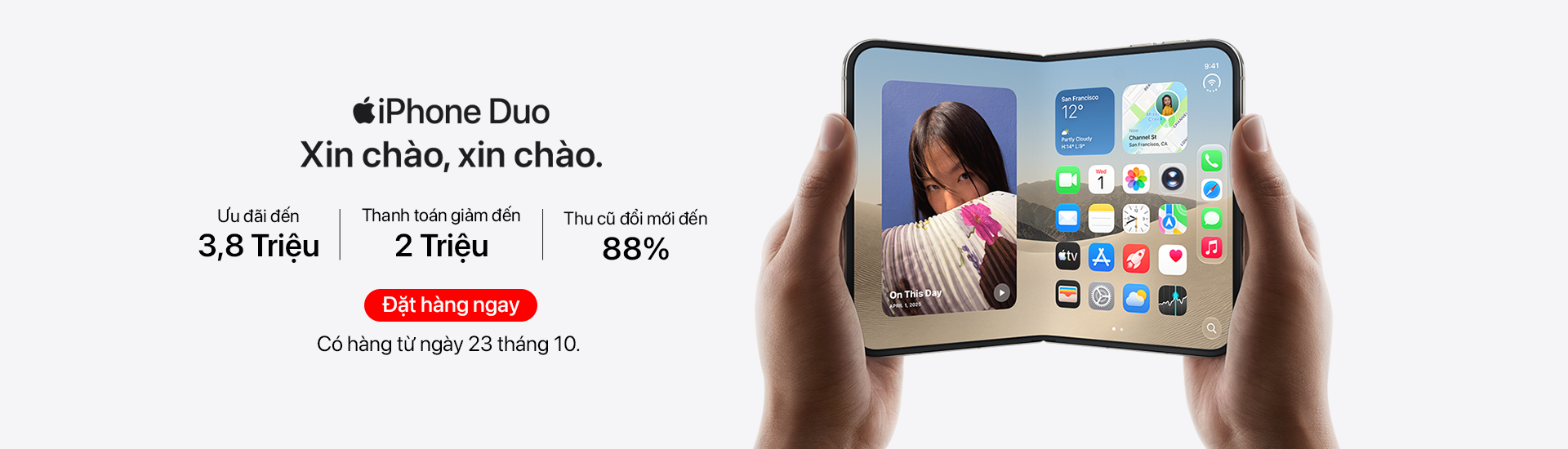 iPhone Duo giá từ 62.99 triệu, ưu đãi tới 3,8 triệu, đặt trước 16/10