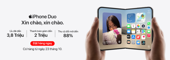 iPhone Duo giá từ 62.99 triệu, ưu đãi tới 3,8 triệu, đặt trước 16/10