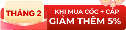 T2: Giảm 5% - Khi Mua Cốc + Cáp