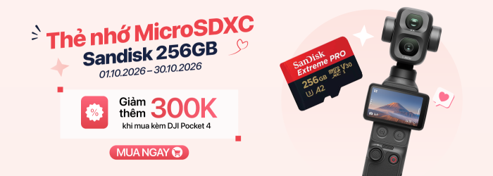Mua kèm Pocket 4 tại Minh Tuấn Mobile, thẻ nhớ giảm đến 300K