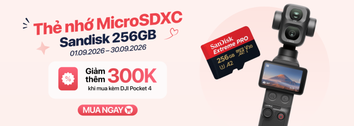 Mua kèm Pocket 4 tại Minh Tuấn Mobile, thẻ nhớ giảm đến 300K
