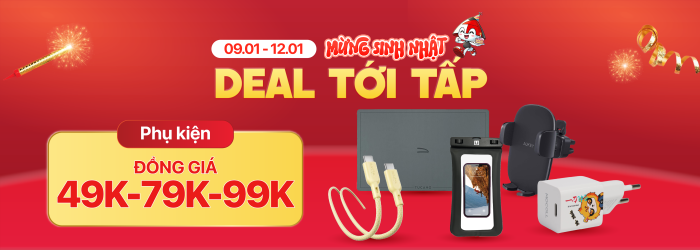 Mừng sinh nhật Q8 phụ kiện sale đồng giá