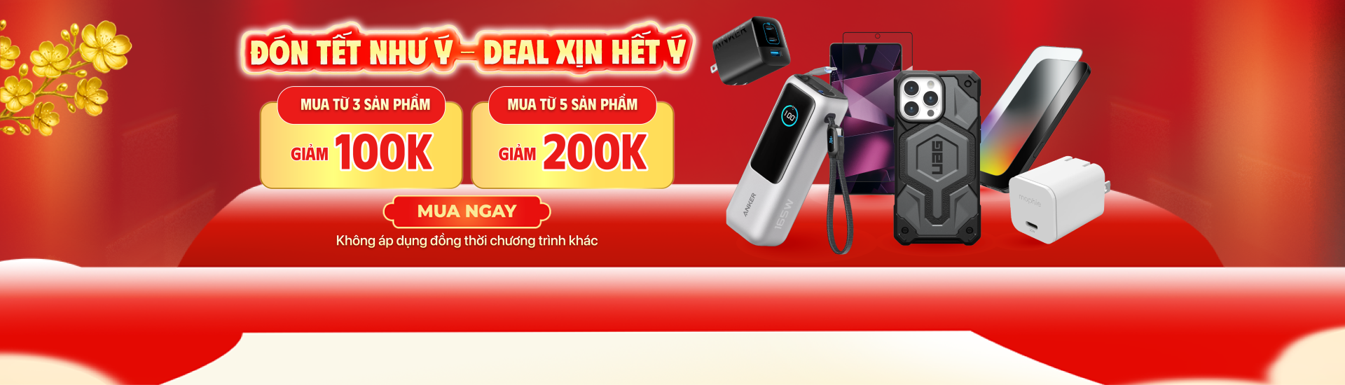 Ưu đãi phụ kiện tháng 1 mua nhiều giảm đậm đến 200K 