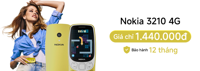 Nokia 3210 4G giá chỉ 1.440.000 đồng, bảo hành chính hãng 12 tháng tại Minh Tuấn Mobile