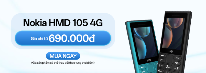 Nokia HMD 105 4G giá chỉ 670.000 đồng, bảo hành chính hãng 12 tháng tại Minh Tuấn Mobile