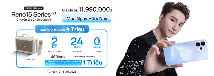 OPPO Reno15 Series Sẵn Hàng Giá Tốt Tại Minh Tuấn Mobile