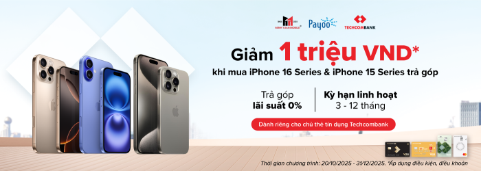 Trả góp iPhone 15 - 16