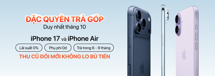 trả góp iphone 17 và iPhone air
