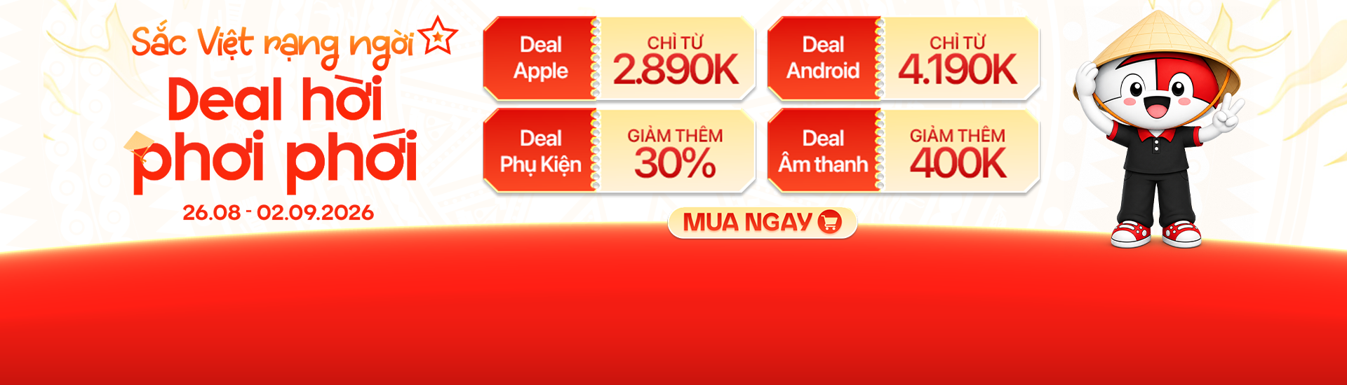 Sale 2/9 - Khuyến mãi lễ Quốc Khánh | Deal hời giá tốt