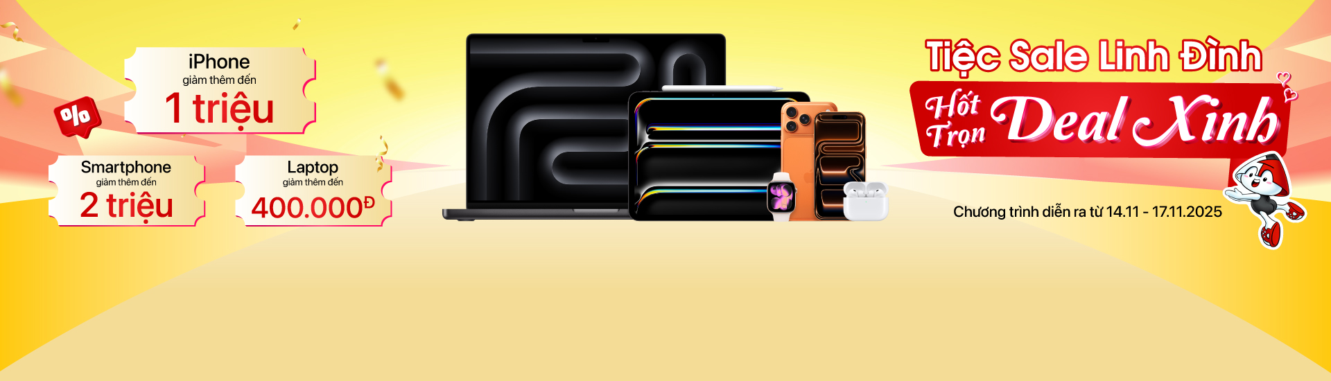 tiec sale linh dinh - hot tron deal xinh