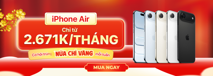 Săn deal iPhone Air, cơ hội trúng nửa chỉ vàng mỗi tuần tại Minh Tuấn Mobile