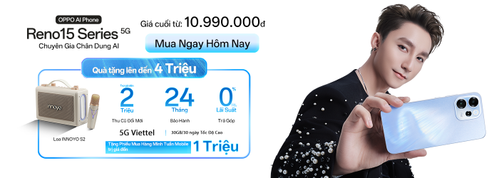 Săn điện thoại OPPO Reno 15 Series giá ưu đãi tại Minh Tuấn Mobile
