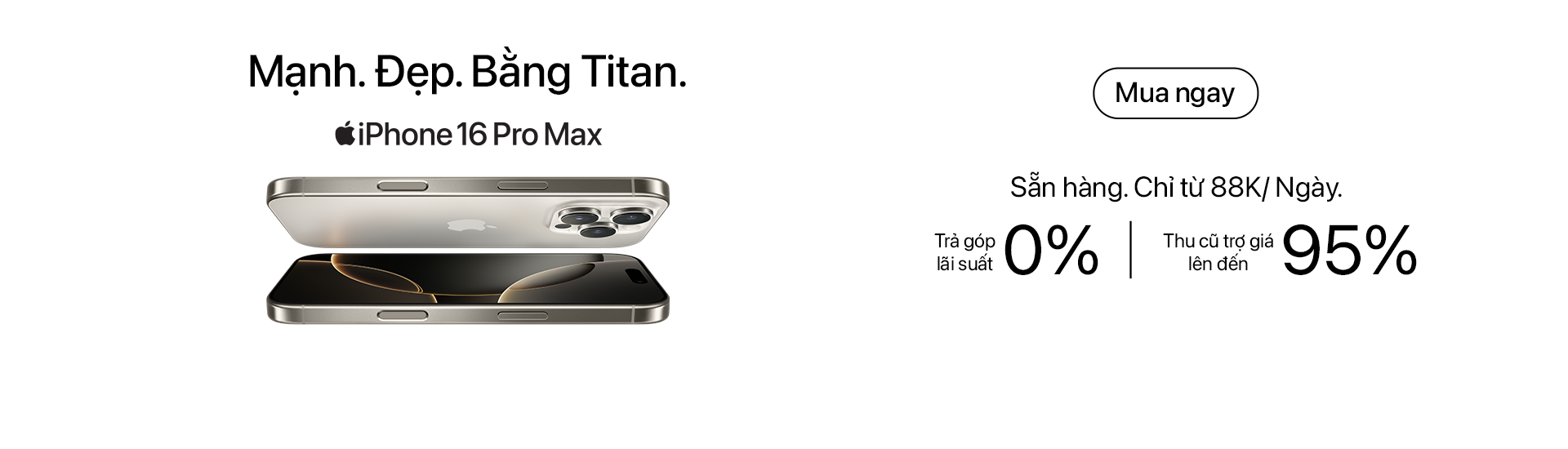 Sẵn hàng iphone 16 pro max