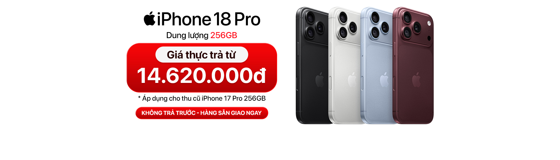 Đặt quyền lên đời iPhone 18 Pro chỉ từ 14.620.000đ tại Minh Tuấn Mobile
