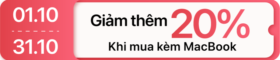Tháng 10 - Dán MacBook mua kèm MacBook